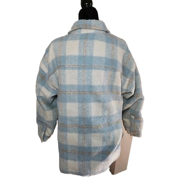 L* Space Womens Warm Seaside Shacket in Poolside & Cream S - Picture 4 of 13